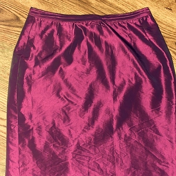 🌷 Michel Desjardins 🌷 2 Pc Set Sateen Ruffle Flare Jacket & Matching Skirt - Picture 7 of 13